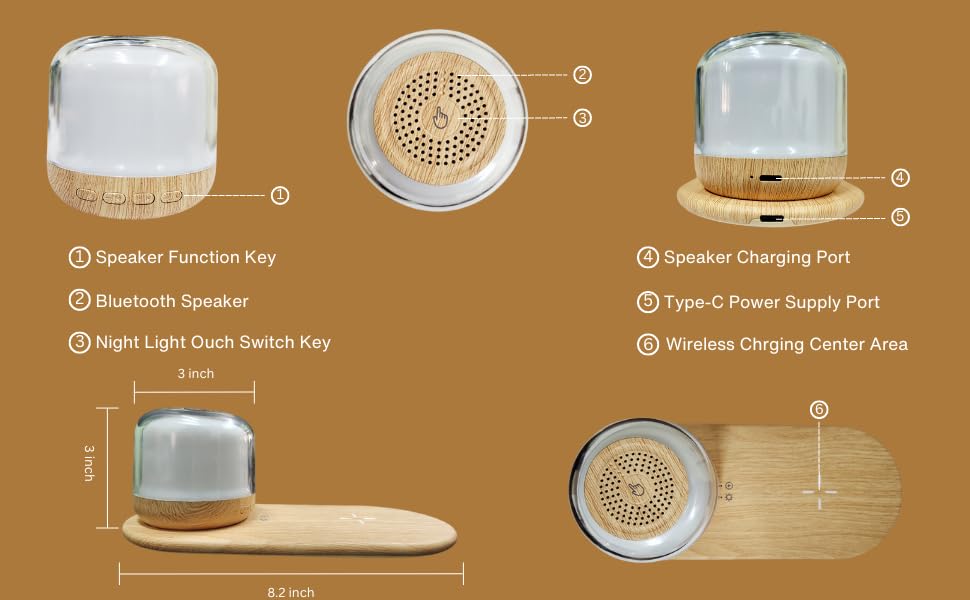 Wireless Charger Night Light Lamp (Premium Quality) TheWhiteParrot™