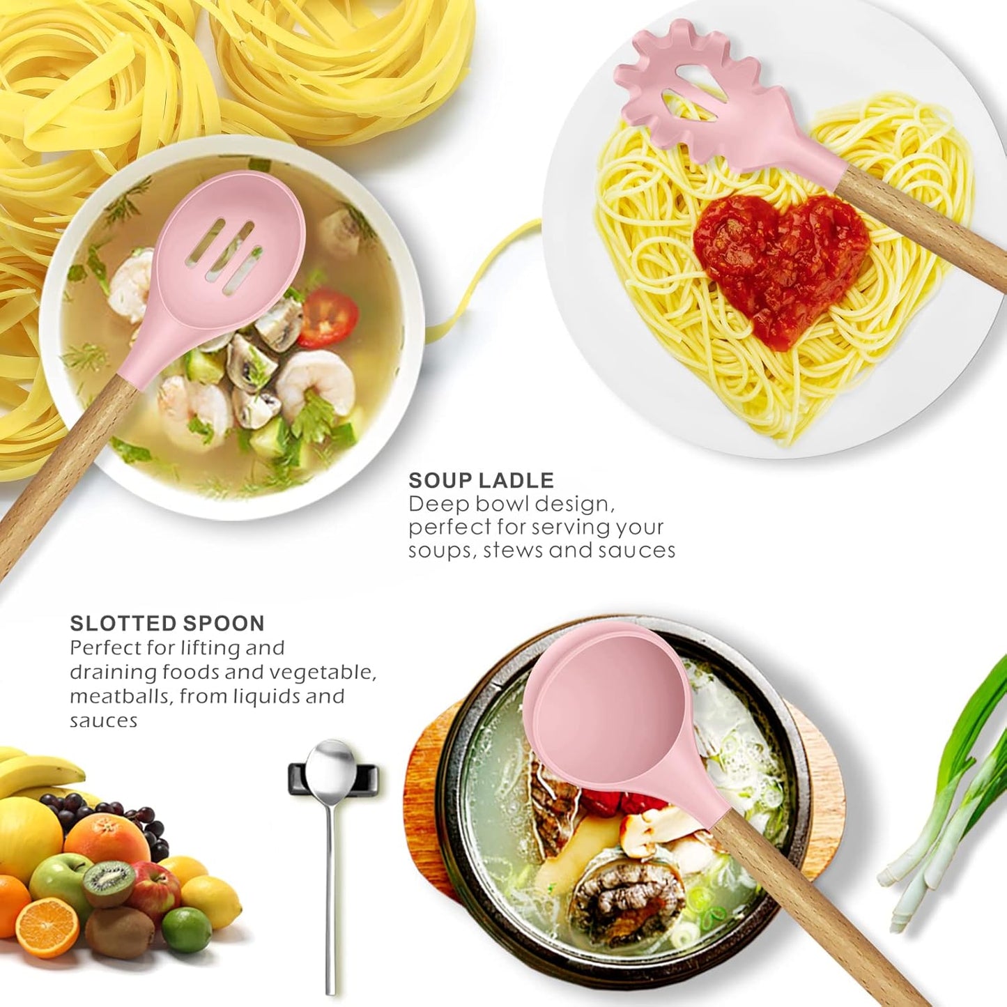 Nonstick Silicone Utensils Set (Premium Quality) TheWhiteParrot™