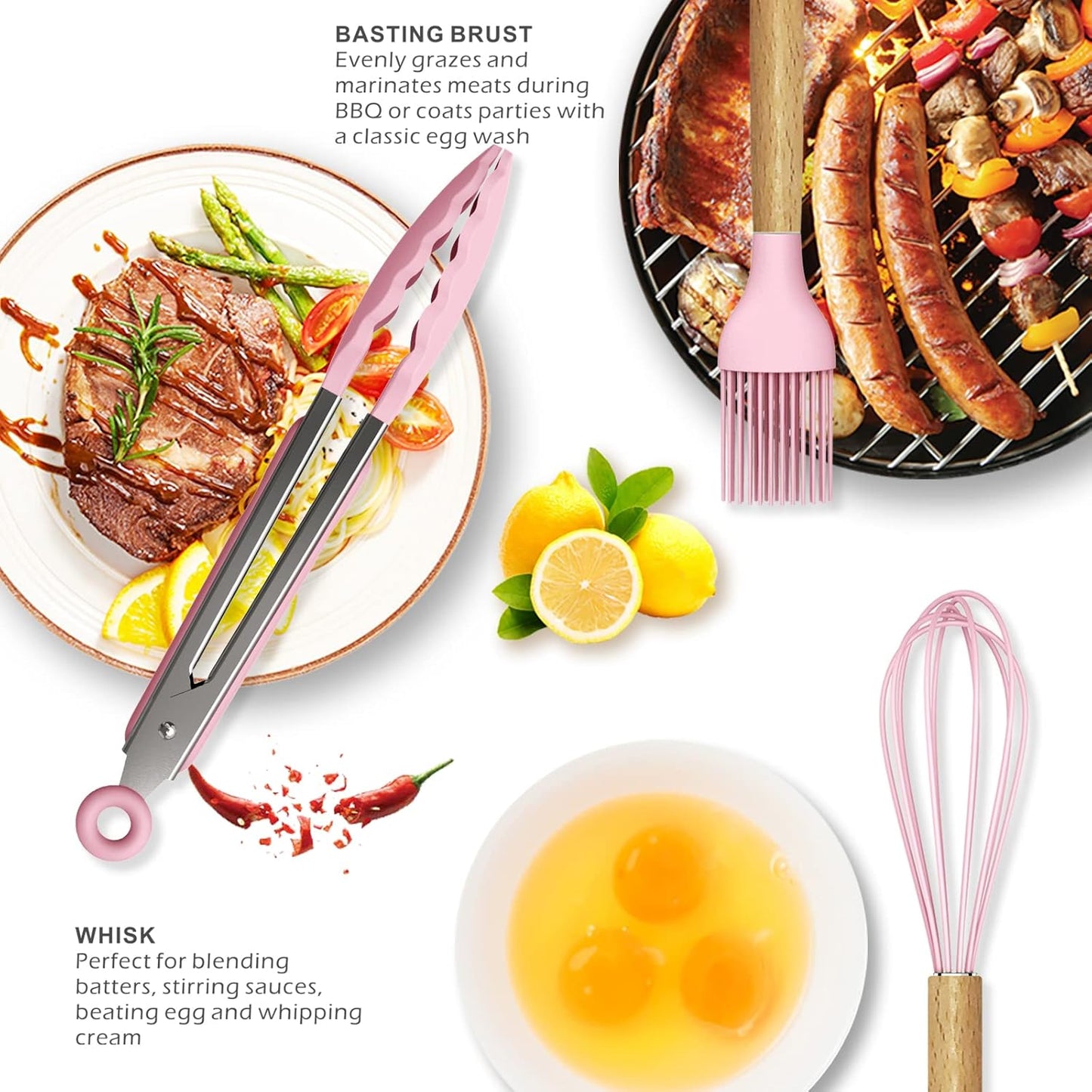 Nonstick Silicone Utensils Set (Premium Quality) TheWhiteParrot™