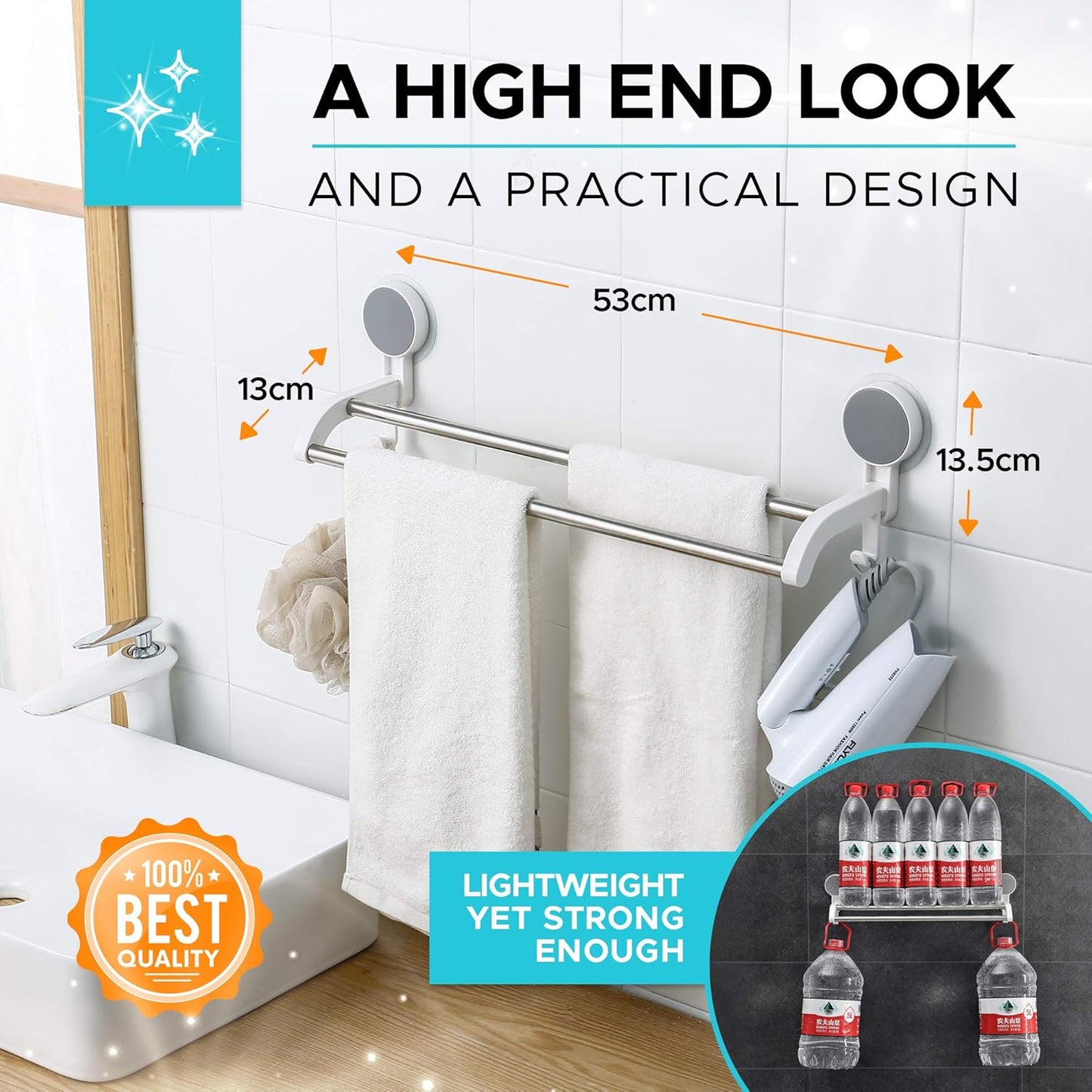 Self Adhesive Towel Holder (Premium Quality) TheWhiteParrot™