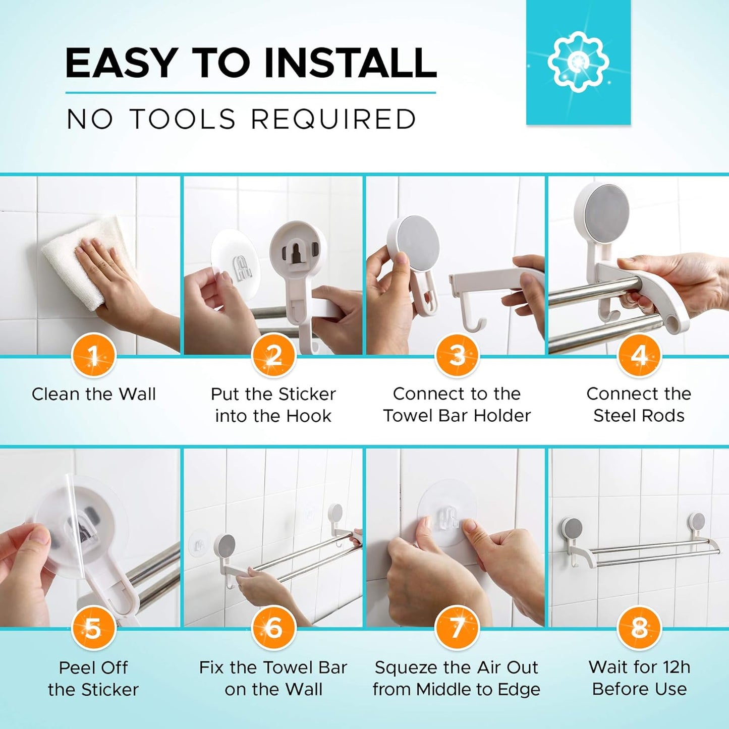 Self Adhesive Towel Holder (Premium Quality) TheWhiteParrot™