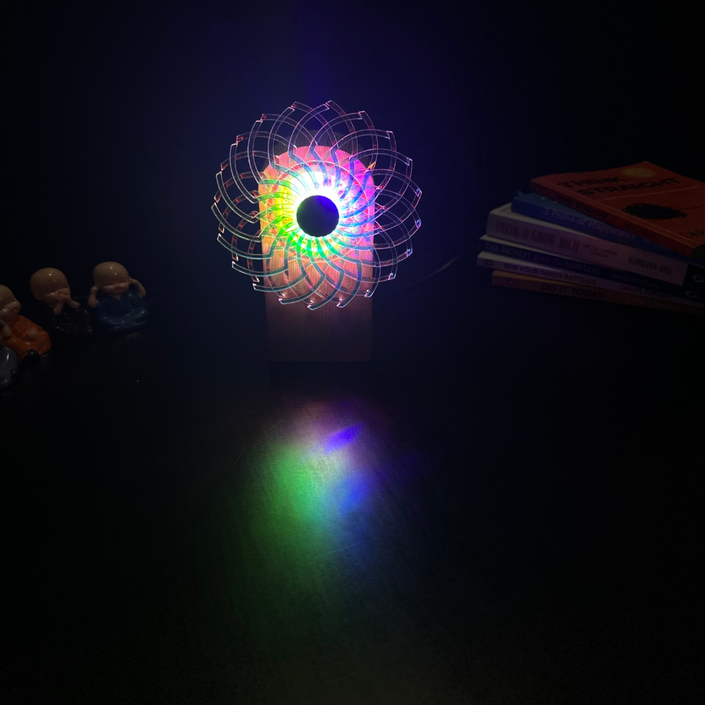 Infinity Kinetic Rotating Led Night Lamp (Premium Quality) By TheWhiteParrot™