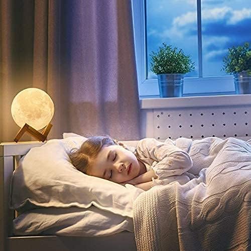 3D 7 Color Changing Moon Night Rechargeable Night lamp