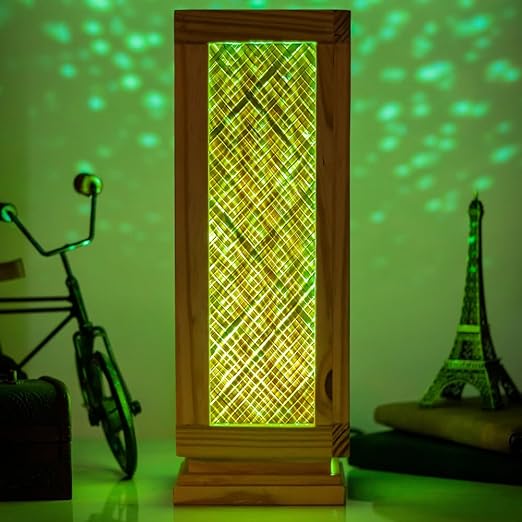 Wood Natural Bamboo Floor Lamp for Bedroom & Living Room