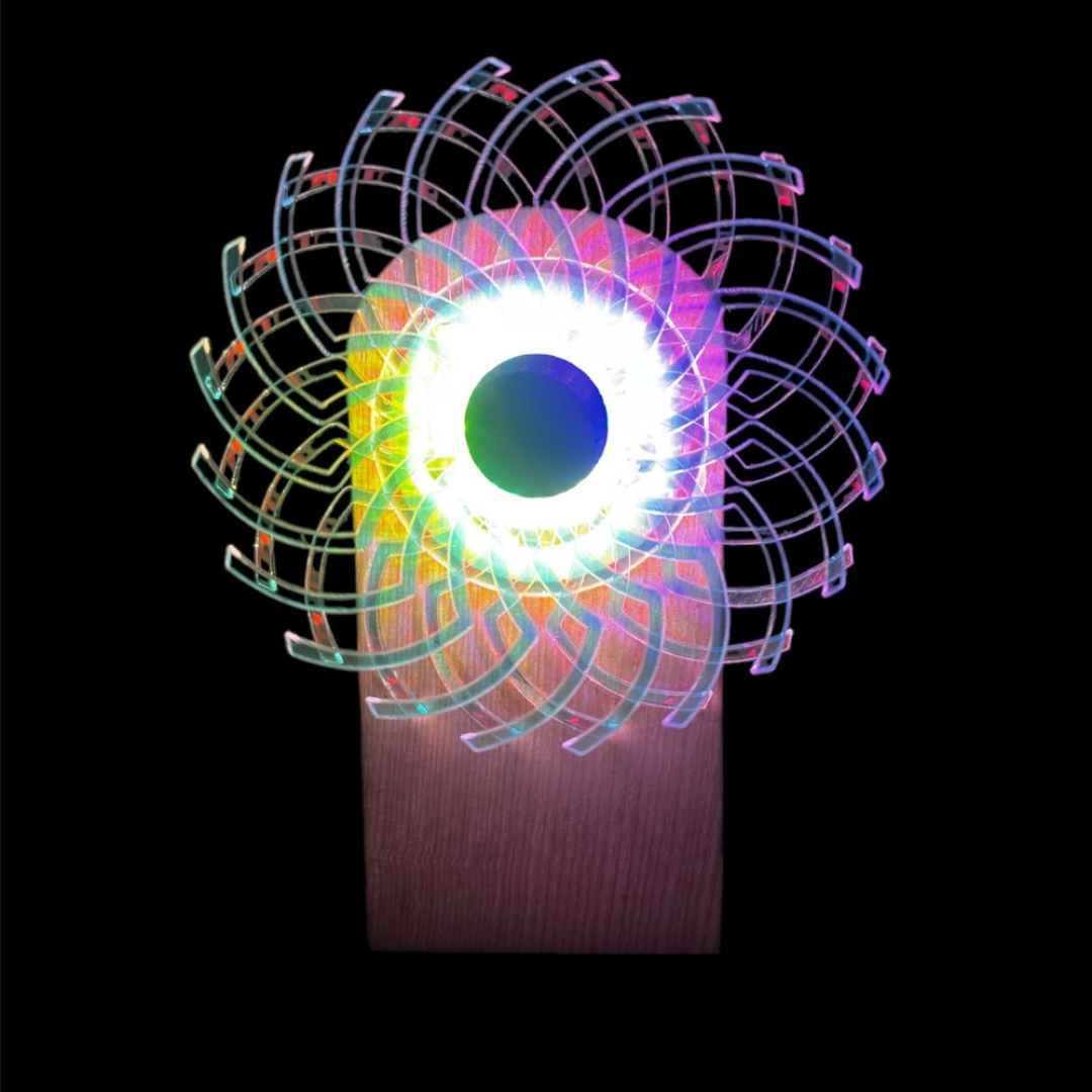 Infinity Kinetic Rotating Led Night Lamp (Premium Quality) By TheWhiteParrot™